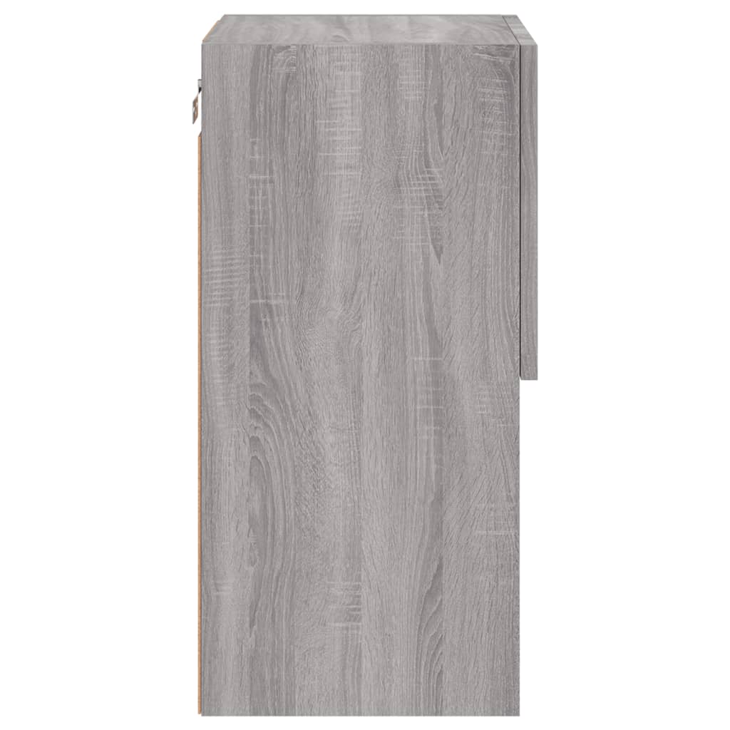 TV-Schrank mit LED-Leuchten Grau Sonoma 30,5x30x60 cm