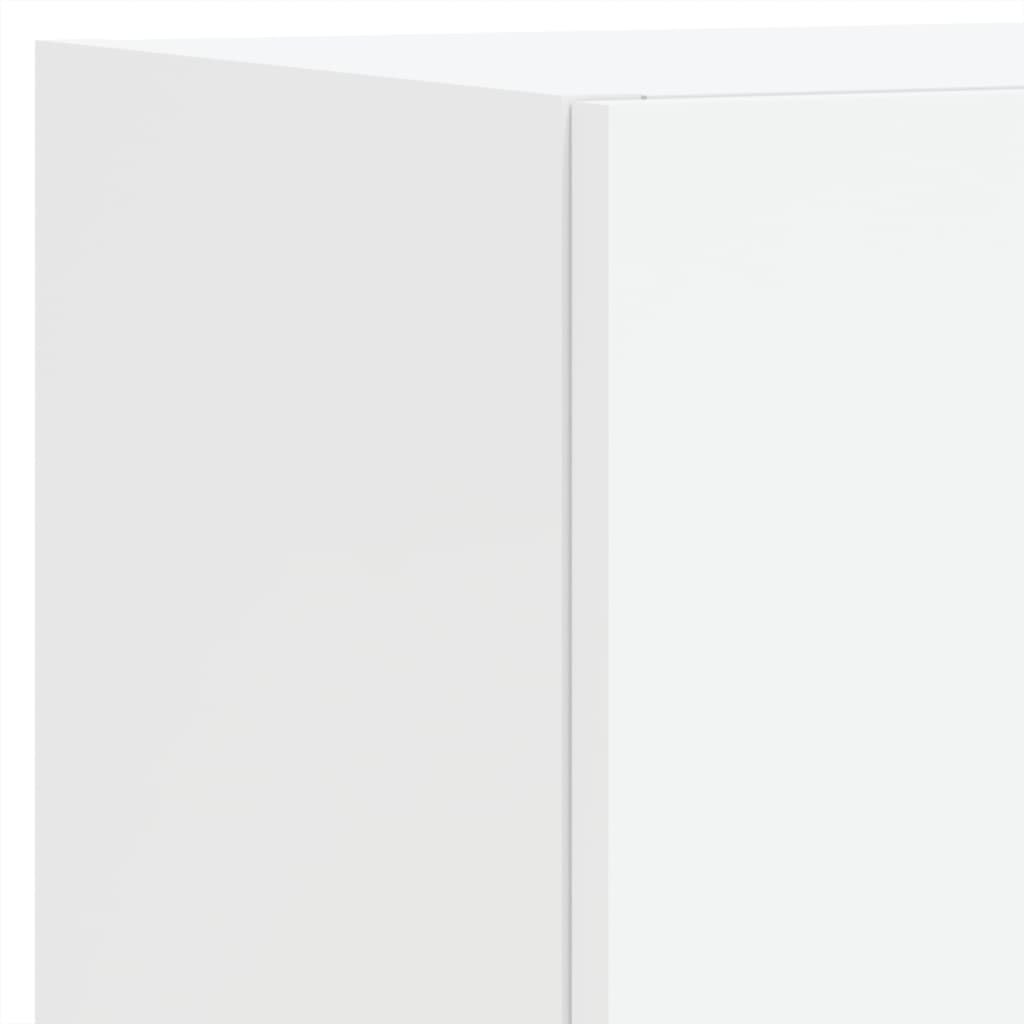 TV-Schrank mit LED-Leuchten Weiß 30,5x30x90 cm