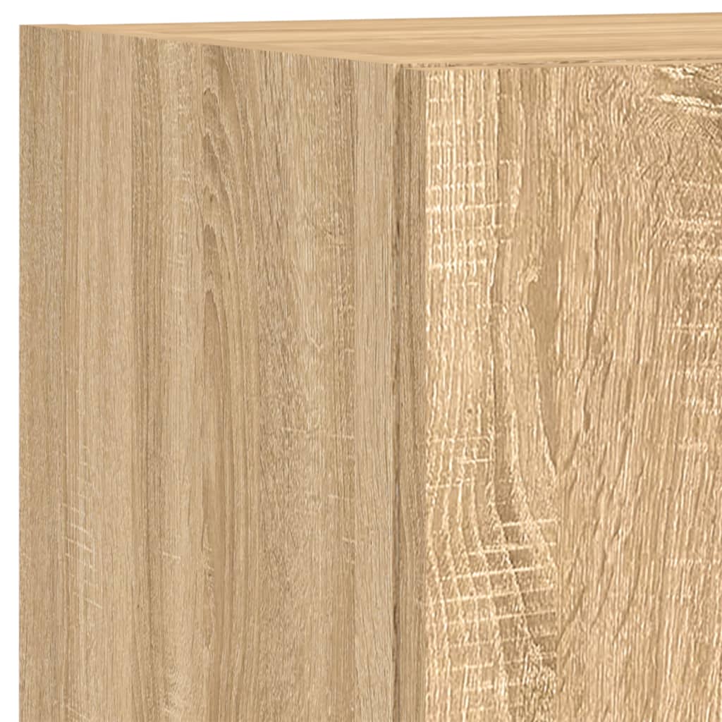 TV-Schränke mit LED-Leuchten 2 Stk. Sonoma-Eiche 30,5x30x90 cm