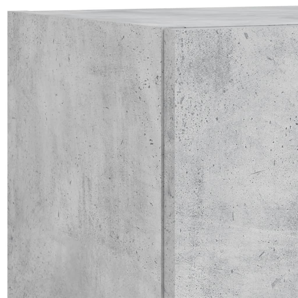 TV-Schrank mit LED-Leuchten Betongrau 30,5x30x90 cm