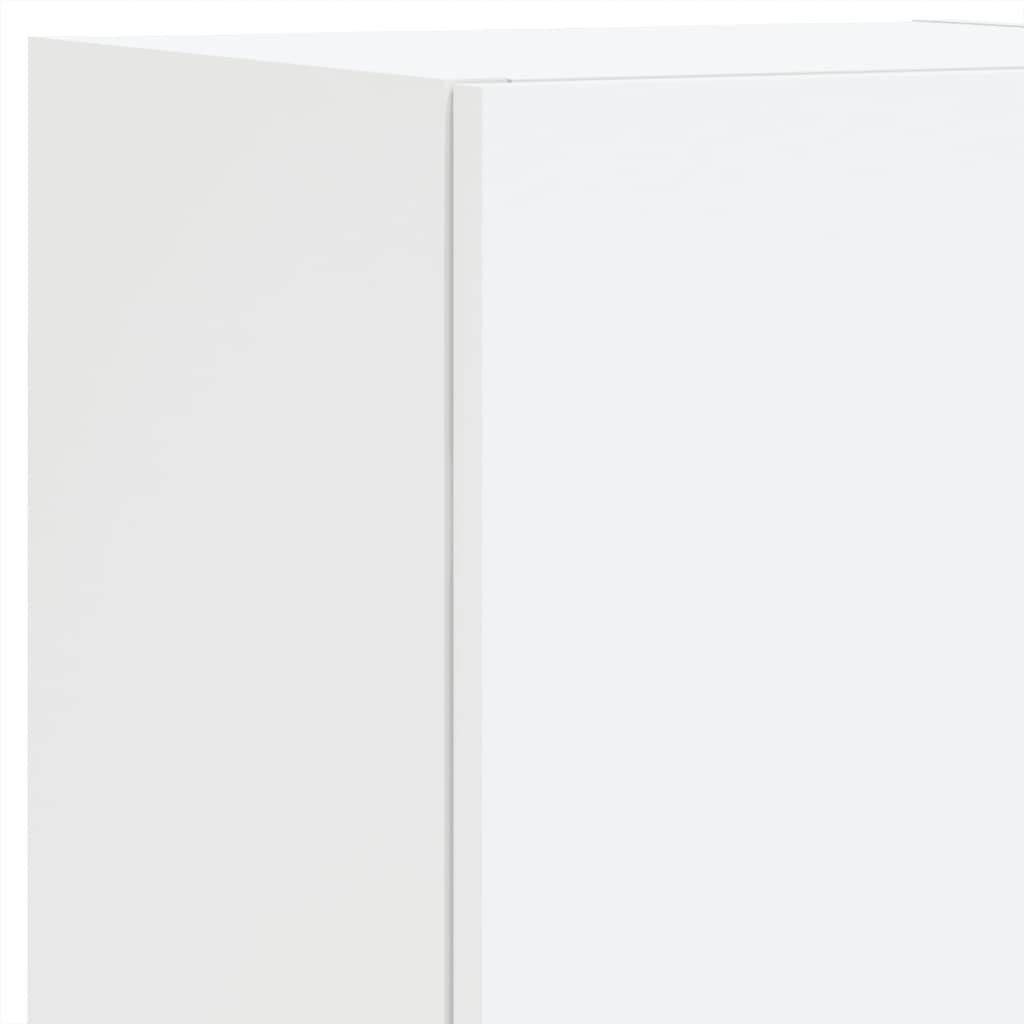 TV-Schrank mit LED-Leuchten Weiß 30,5x30x102 cm