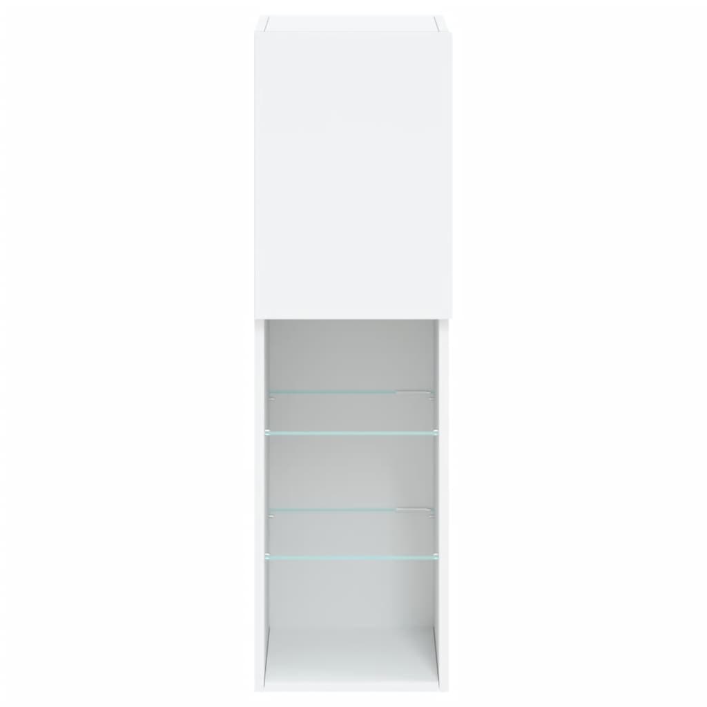 TV-Schrank mit LED-Leuchten Weiß 30,5x30x102 cm