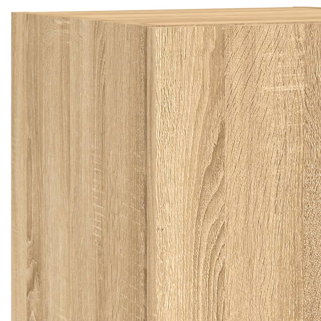 TV-Schränke mit LED-Leuchten 2 Stk. Sonoma-Eiche 30,5x30x102 cm