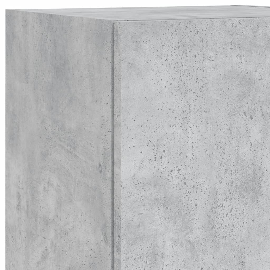 TV-Schränke mit LED-Leuchten 2 Stk. Betongrau 30,5x30x102 cm