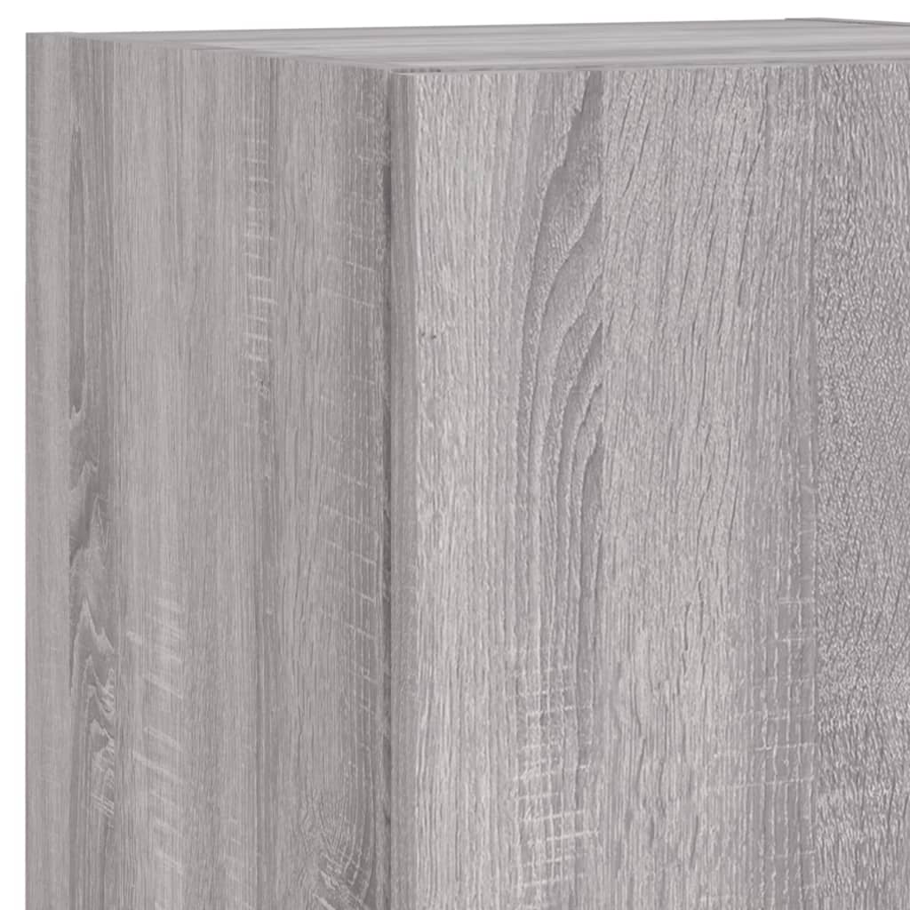 TV-Schrank mit LED-Leuchten Grau Sonoma 30,5x30x102 cm