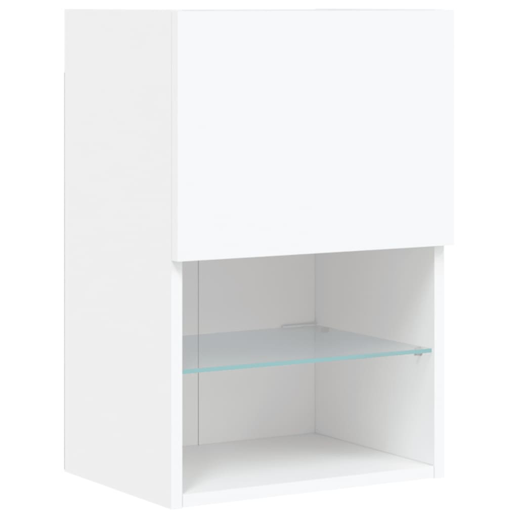 TV-Schränke mit LED-Leuchten 2 Stk. Weiß 40,5x30x60 cm