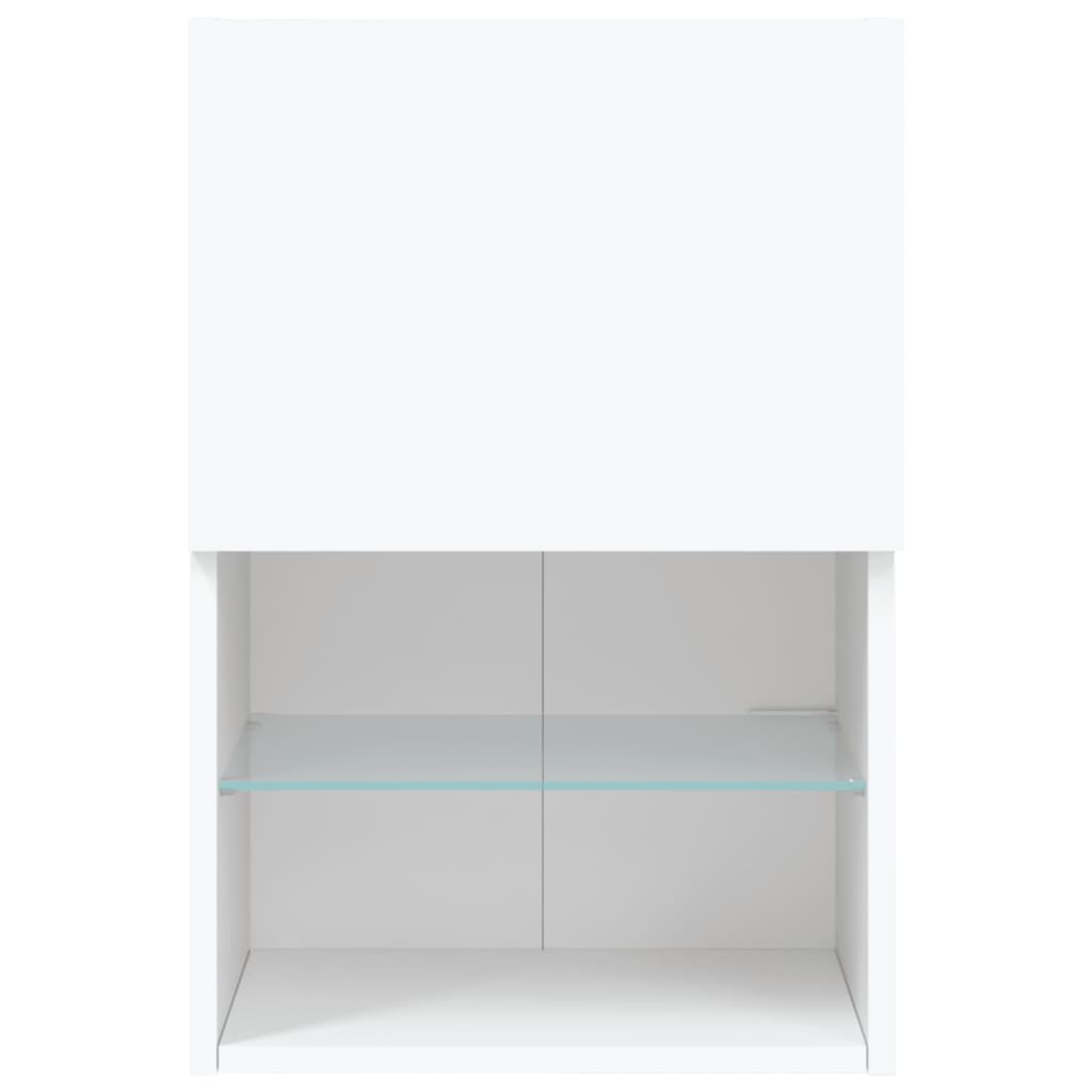 TV-Schränke mit LED-Leuchten 2 Stk. Weiß 40,5x30x60 cm
