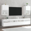 TV-Schränke mit LED-Leuchten 2 Stk. Weiß 40,5x30x60 cm