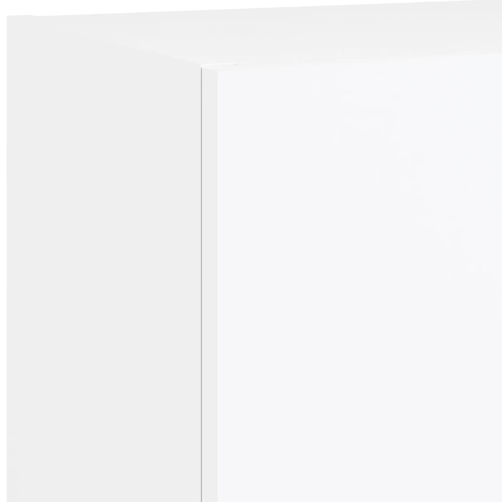 TV-Schränke mit LED-Leuchten 2 Stk. Weiß 40,5x30x90 cm