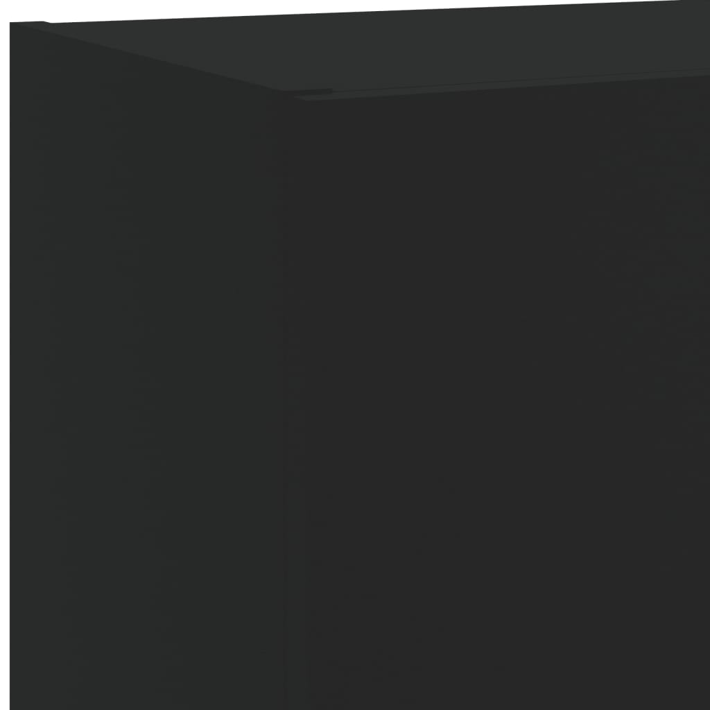 TV-Schrank mit LED-Leuchten Schwarz 40,5x30x90 cm