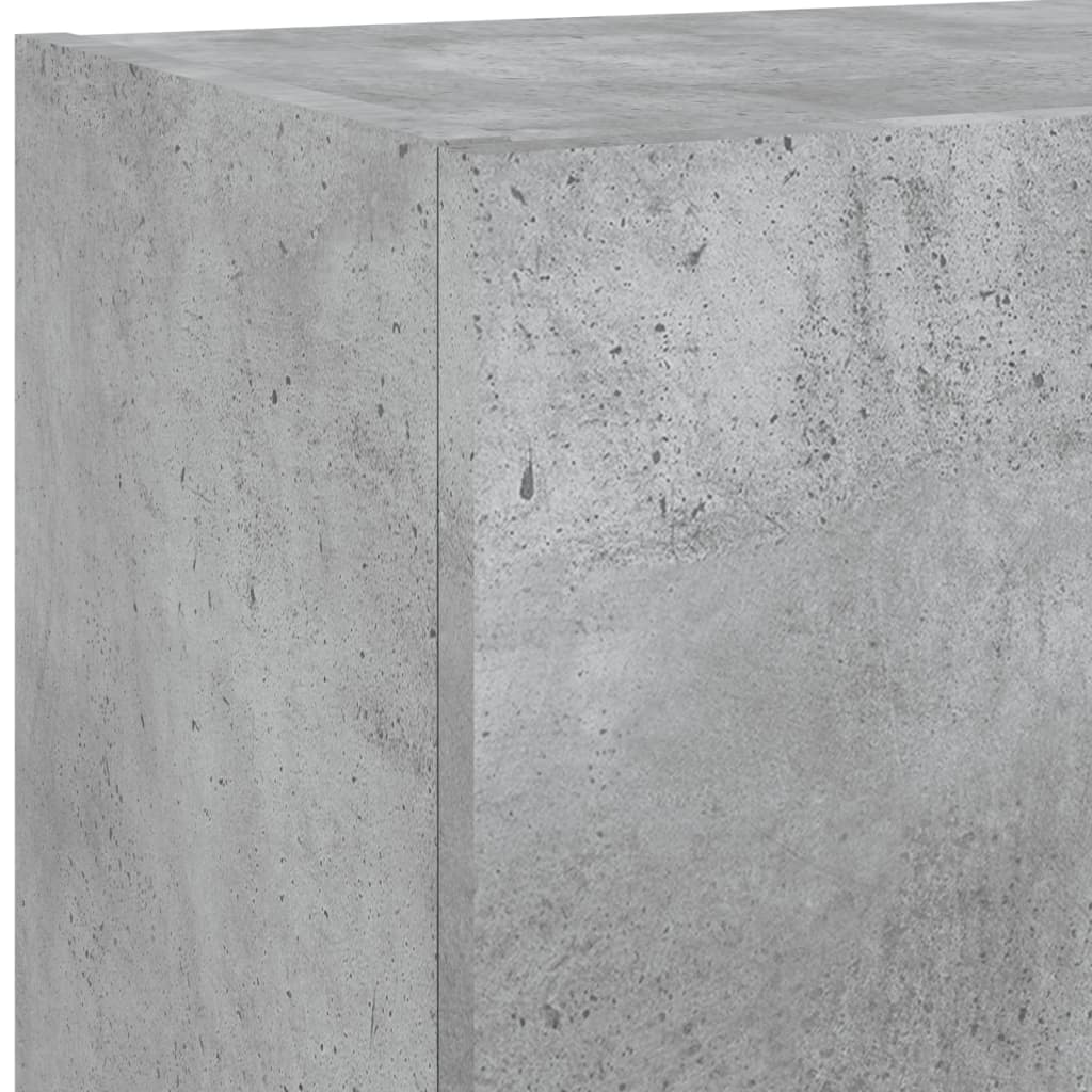 TV-Schränke mit LED-Leuchten 2 Stk. Betongrau 40,5x30x90 cm