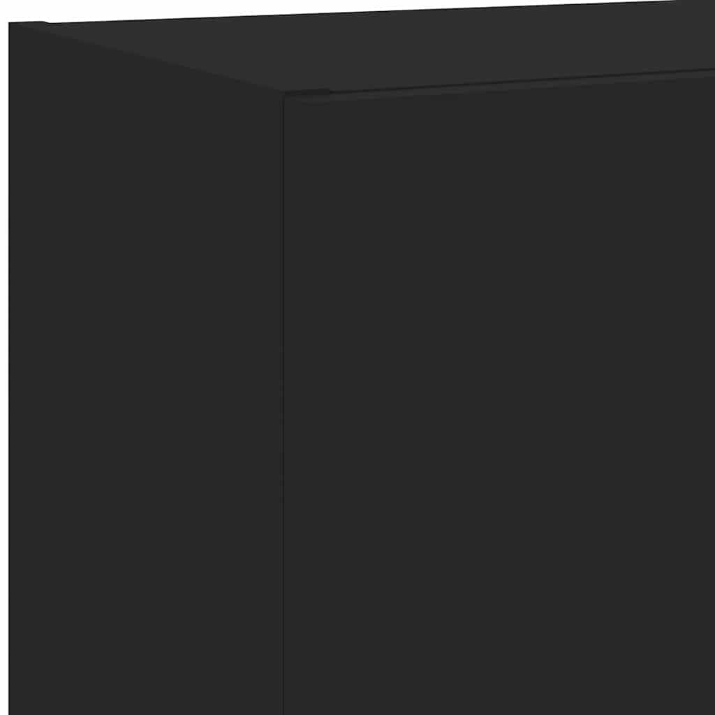 TV-Schrank mit LED-Leuchten Schwarz 40,5x30x102 cm