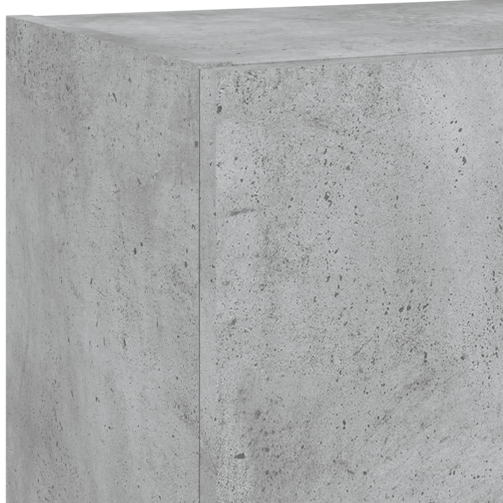 TV-Schrank mit LED-Leuchten Betongrau 40,5x30x102 cm