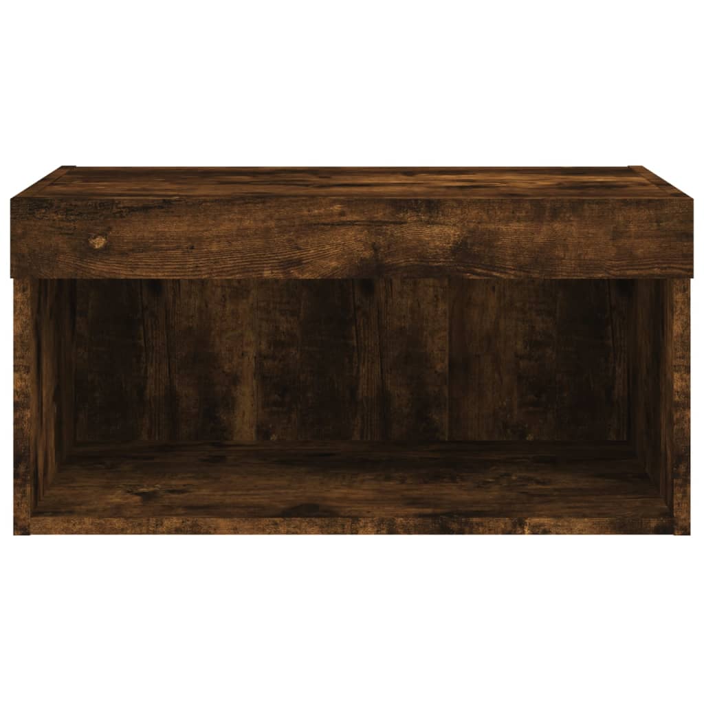 TV-Schrank mit LED-Leuchten Räuchereiche 60x30x30 cm