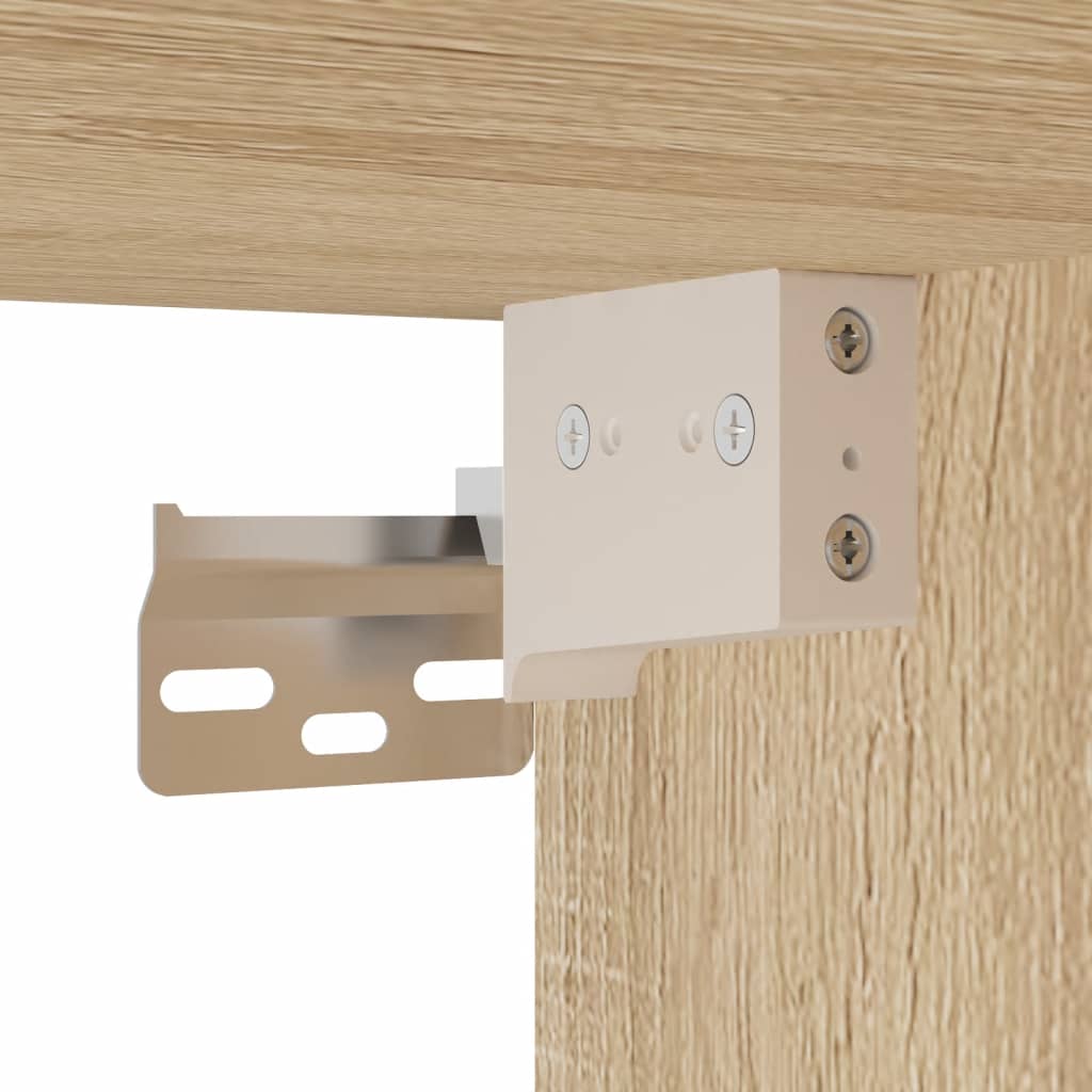 TV-Schränke mit LED-Leuchten 2 Stk. Sonoma-Eiche 80x30x30 cm