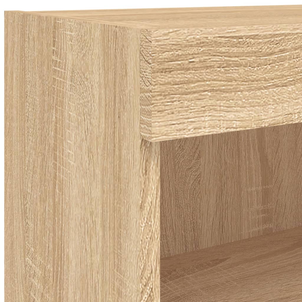 TV-Schränke mit LED-Leuchten 2 Stk. Sonoma-Eiche 80x30x30 cm