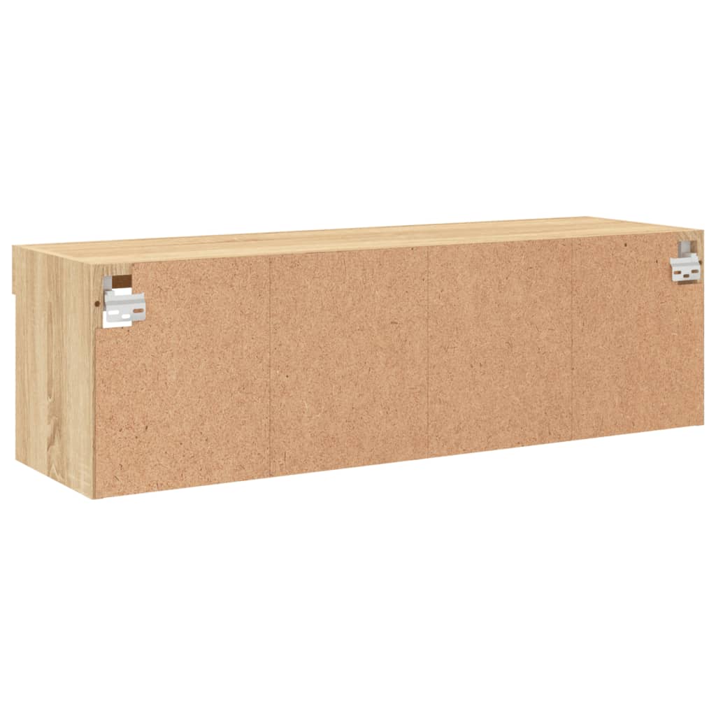 TV-Schrank mit LED-Leuchten Sonoma-Eiche 100x30x30 cm