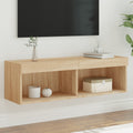 TV-Schrank mit LED-Leuchten Sonoma-Eiche 100x30x30 cm