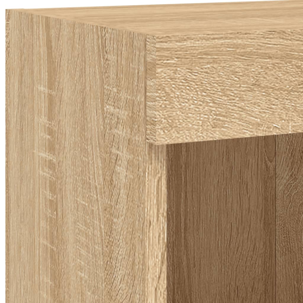 TV-Schränke mit LED-Leuchten 2 Stk. Sonoma-Eiche 100x30x30 cm