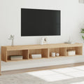 TV-Schränke mit LED-Leuchten 2 Stk. Sonoma-Eiche 100x30x30 cm