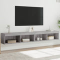 TV-Schränke mit LED-Leuchten 2 Stk. Grau Sonoma 100x30x30 cm