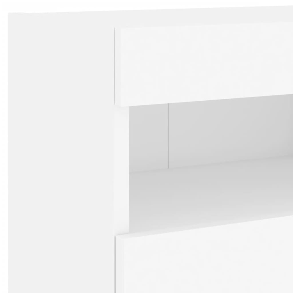 TV-Wandschrank mit LED-Leuchten Weiß 40x30x40 cm
