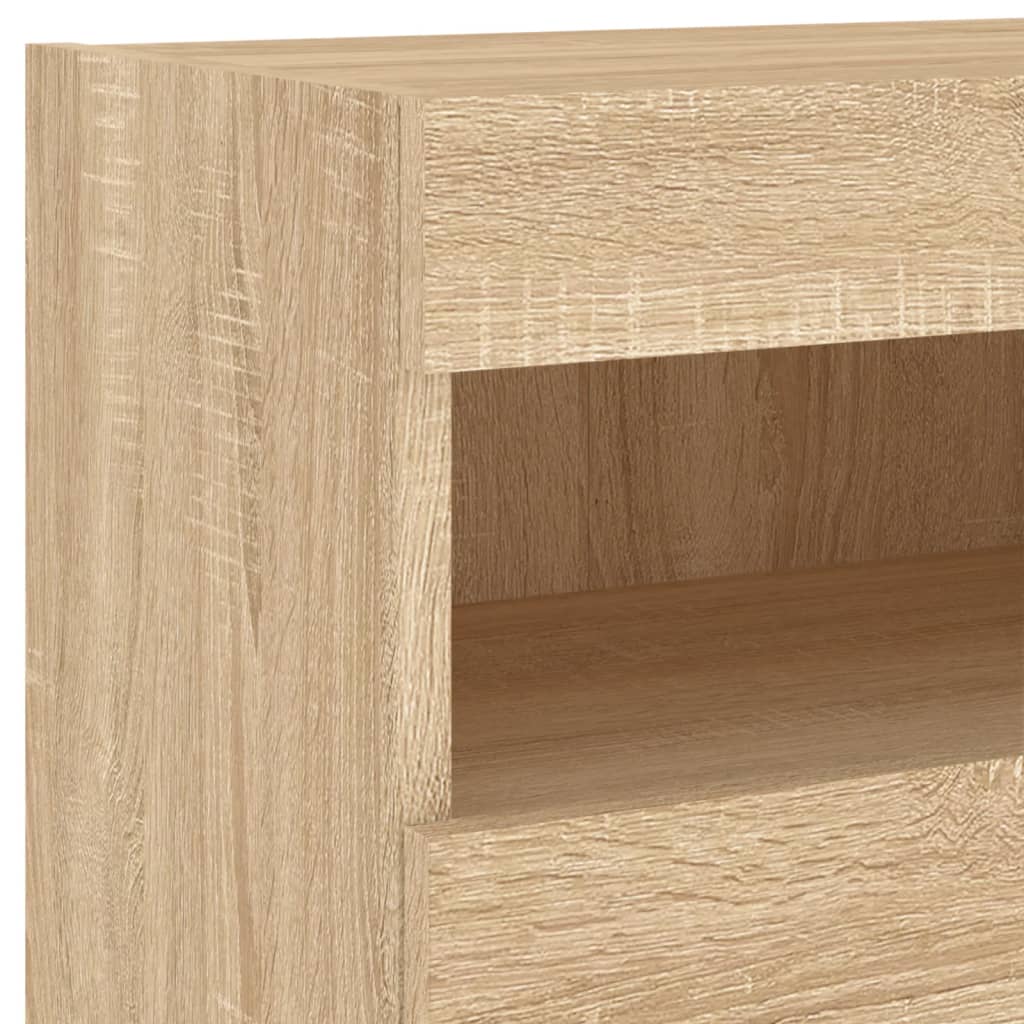 TV-Wandschrank mit LED-Leuchten Sonoma-Eiche 40x30x40 cm