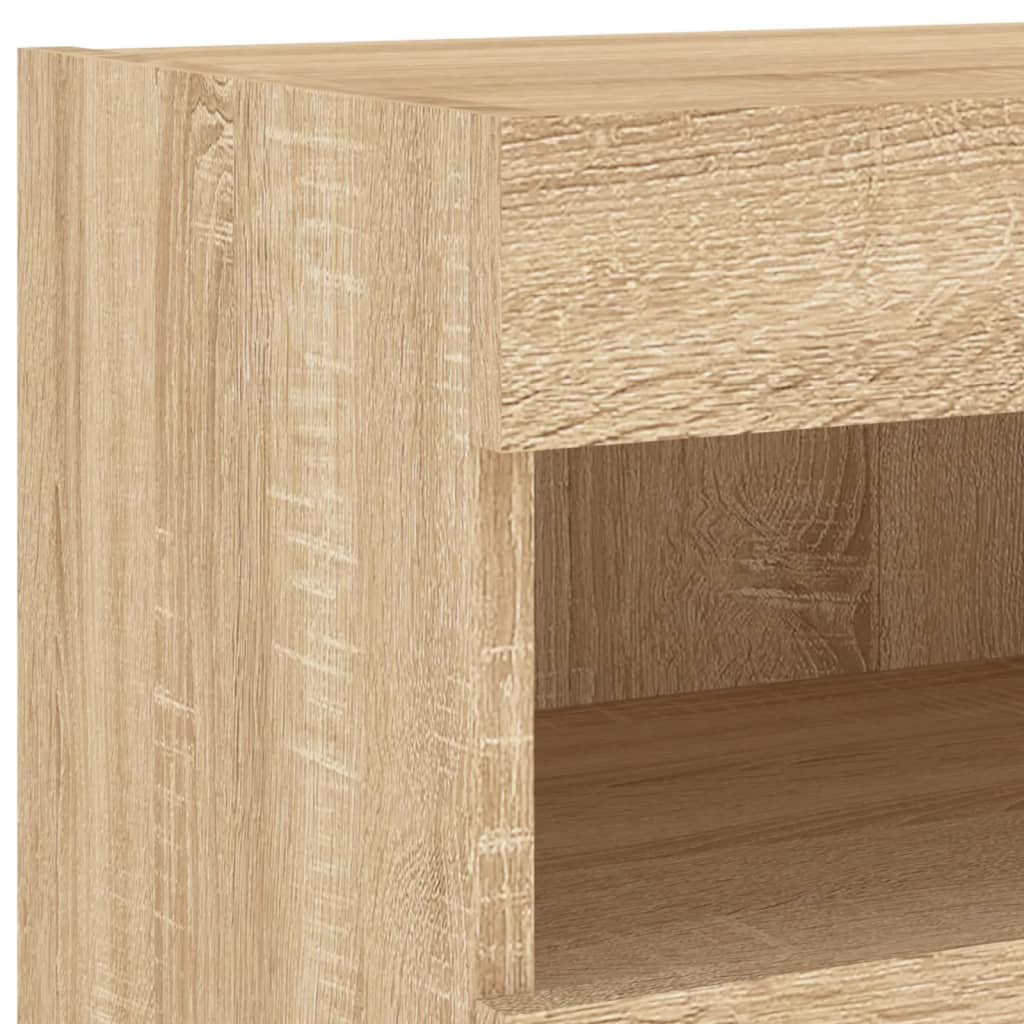 TV-Wandschränke mit LED-Leuchten 2 Stk. Sonoma-Eiche 80x30x40cm
