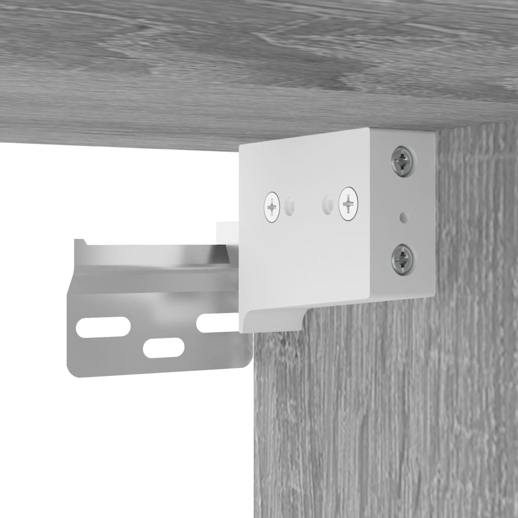 TV-Wandschränke mit LED-Leuchten 2 Stk. Grau Sonoma 80x30x40 cm