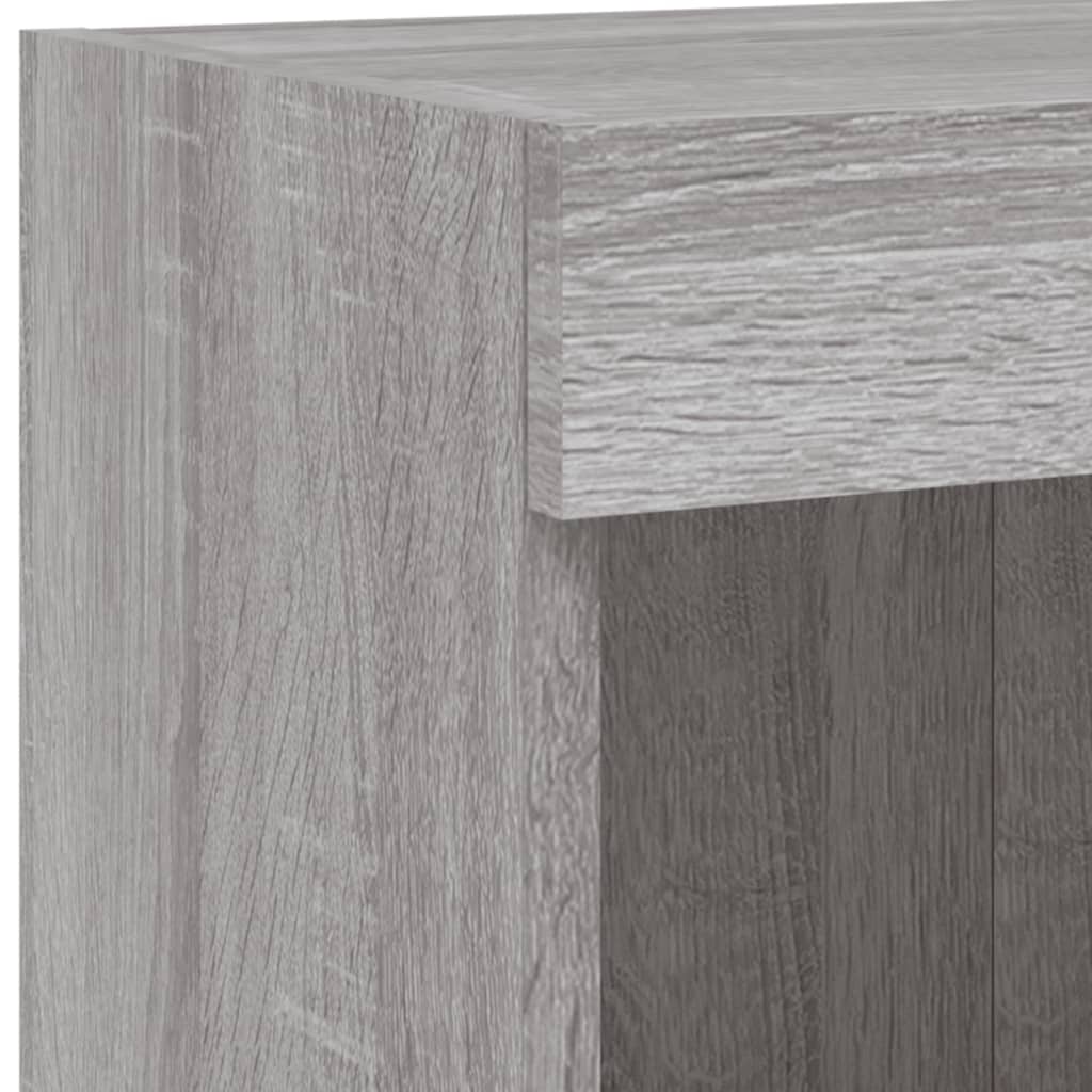 TV-Wandschrank mit LED-Leuchten Grau Sonoma 100x30x40 cm