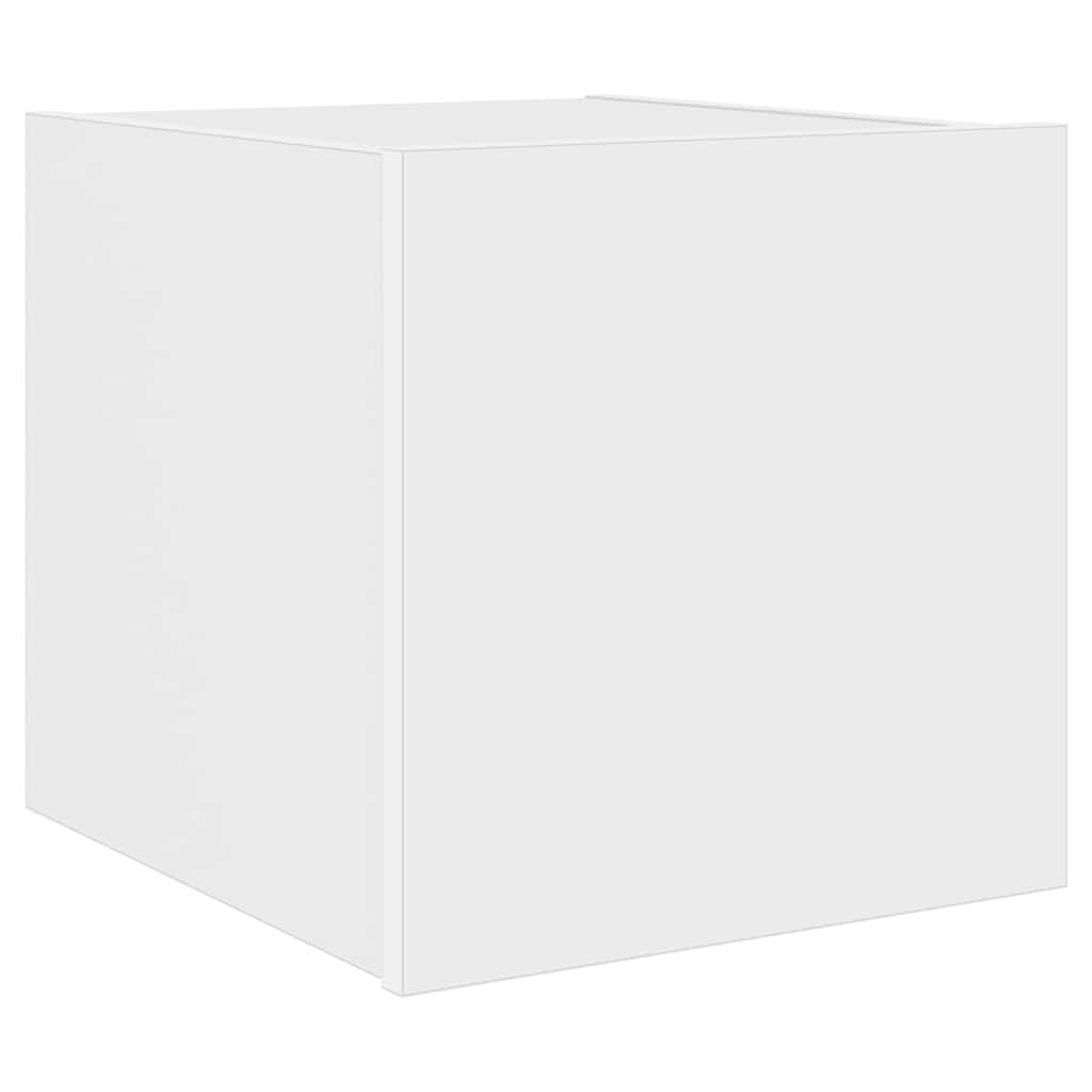 TV-Wandschrank mit LED-Leuchten Weiß 30,5x35x30 cm