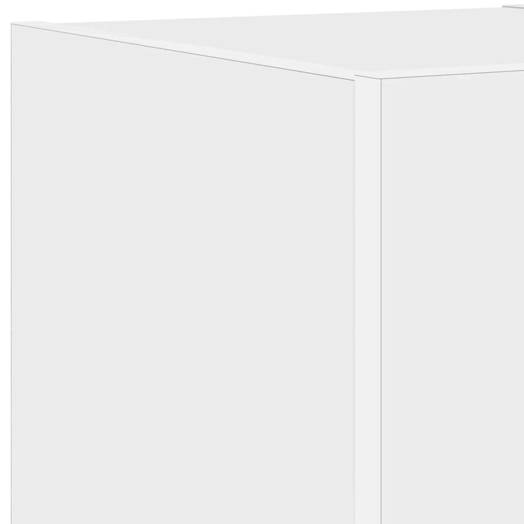 TV-Wandschrank mit LED-Leuchten Weiß 30,5x35x30 cm