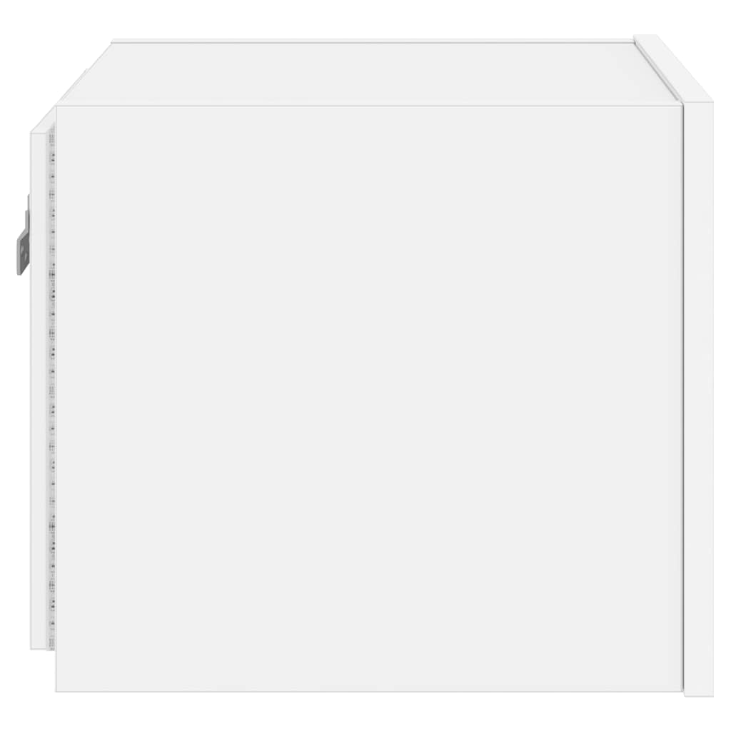 TV-Wandschränke mit LED-Leuchten 2 Stk. Weiß 30,5x35x30 cm