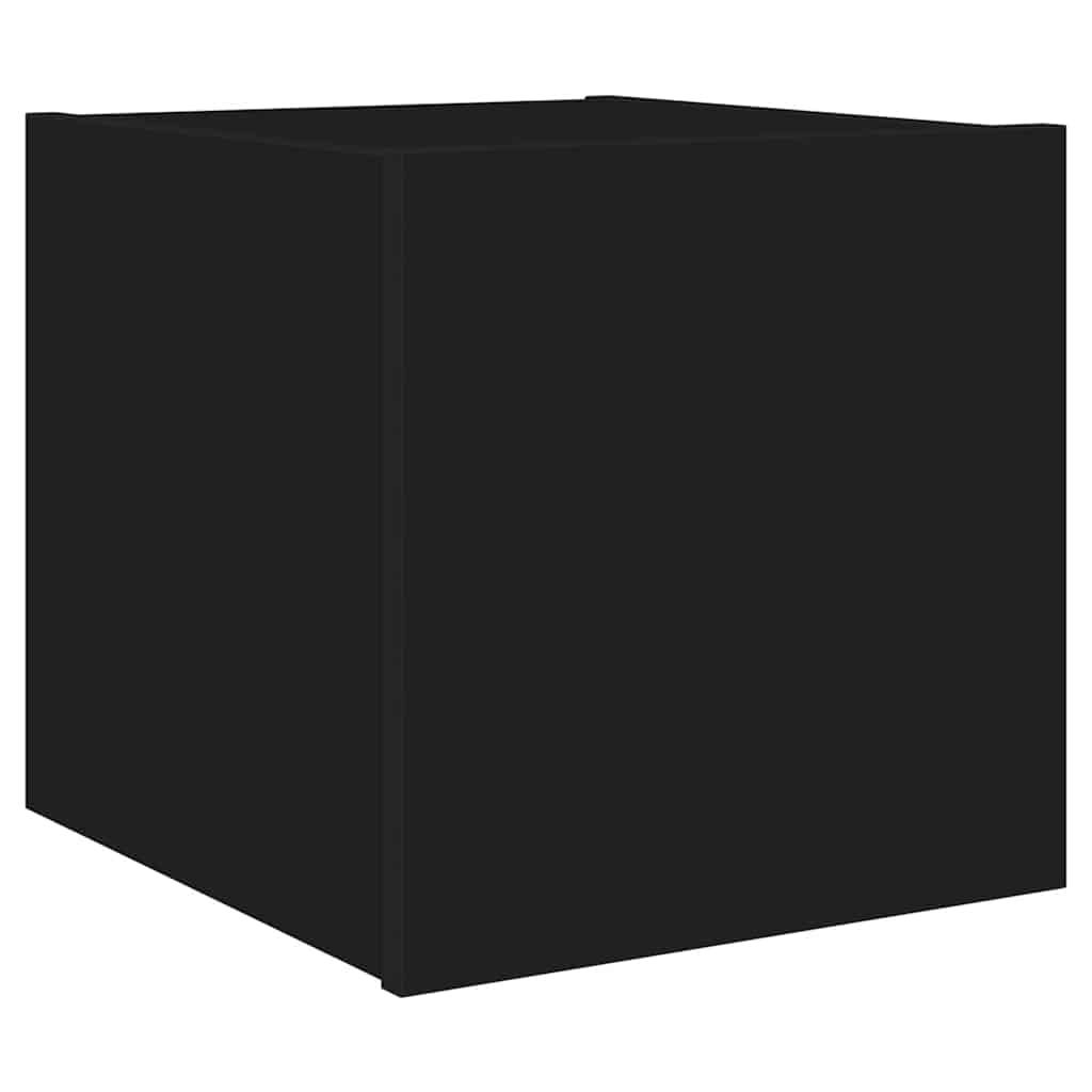 TV-Wandschränke mit LED-Leuchten 2 Stk. Schwarz 30,5x35x30 cm