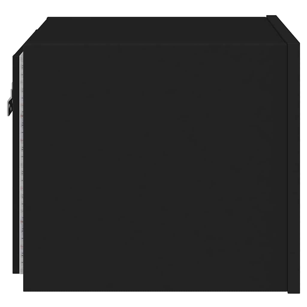 TV-Wandschränke mit LED-Leuchten 2 Stk. Schwarz 30,5x35x30 cm