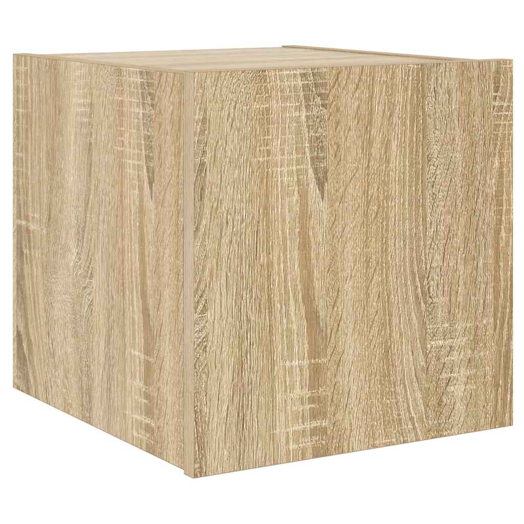 TV-Wandschrank mit LED-Leuchten Sonoma-Eiche 30,5x35x30 cm