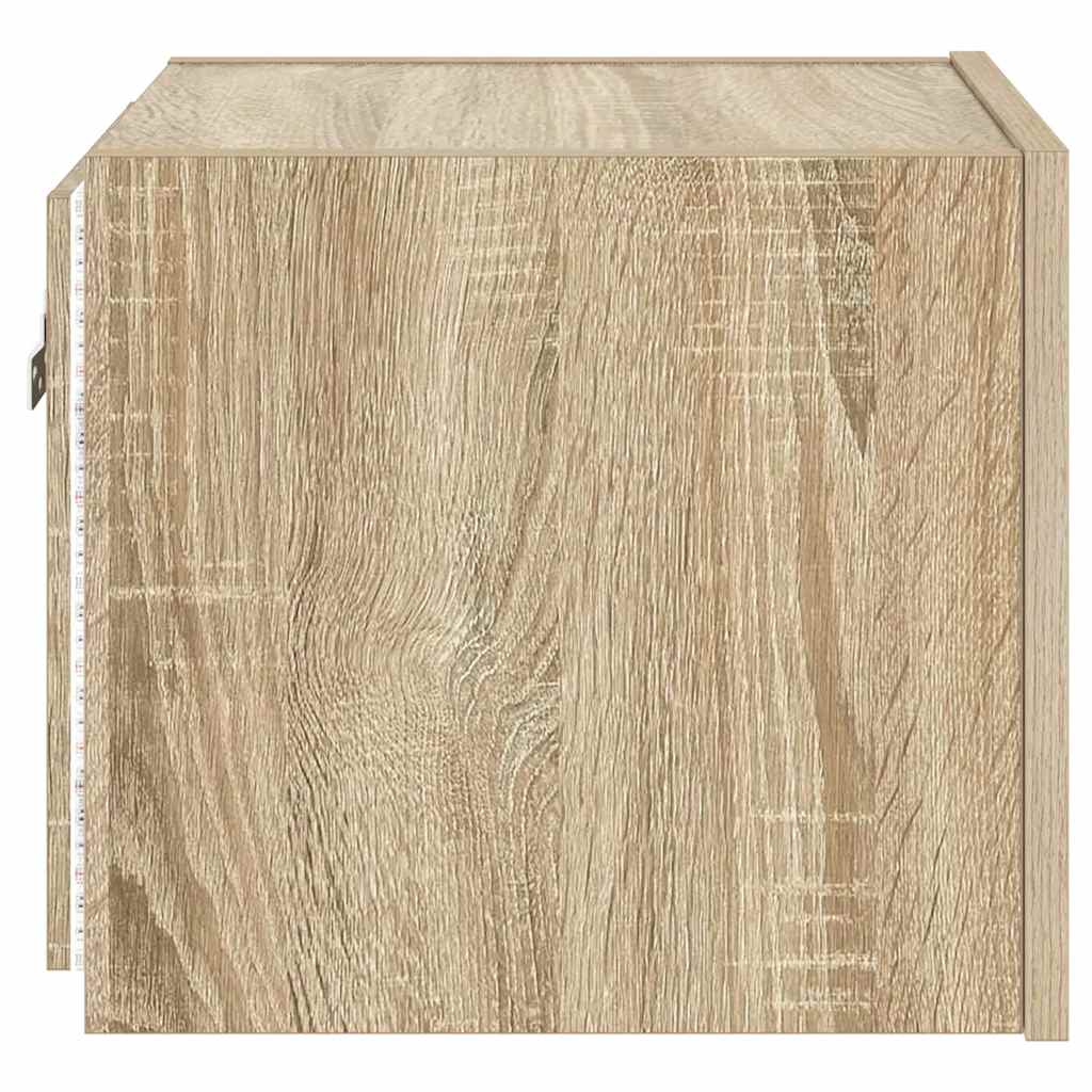 TV-Wandschrank mit LED-Leuchten Sonoma-Eiche 30,5x35x30 cm