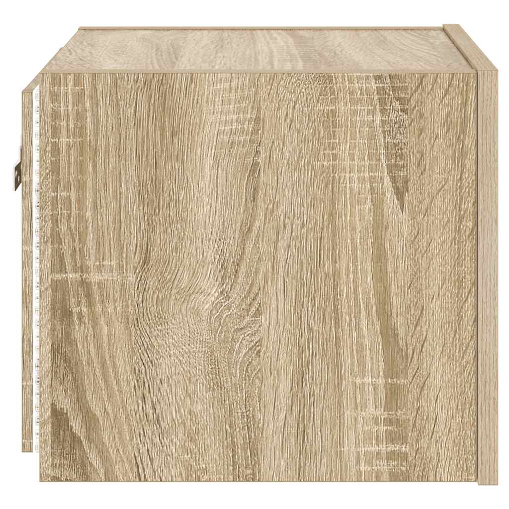 TV-Wandschränke mit LED-Leuchten 2 Stk. Sonoma-Eiche
