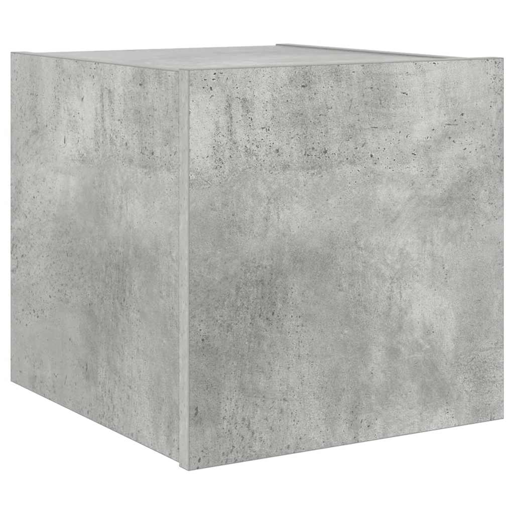 TV-Wandschrank mit LED-Leuchten Betongrau 30,5x35x30 cm