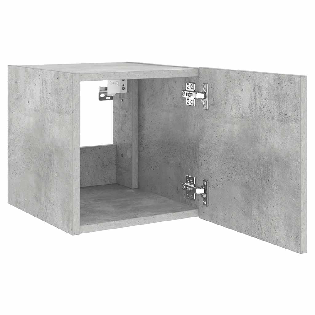 TV-Wandschrank mit LED-Leuchten Betongrau 30,5x35x30 cm