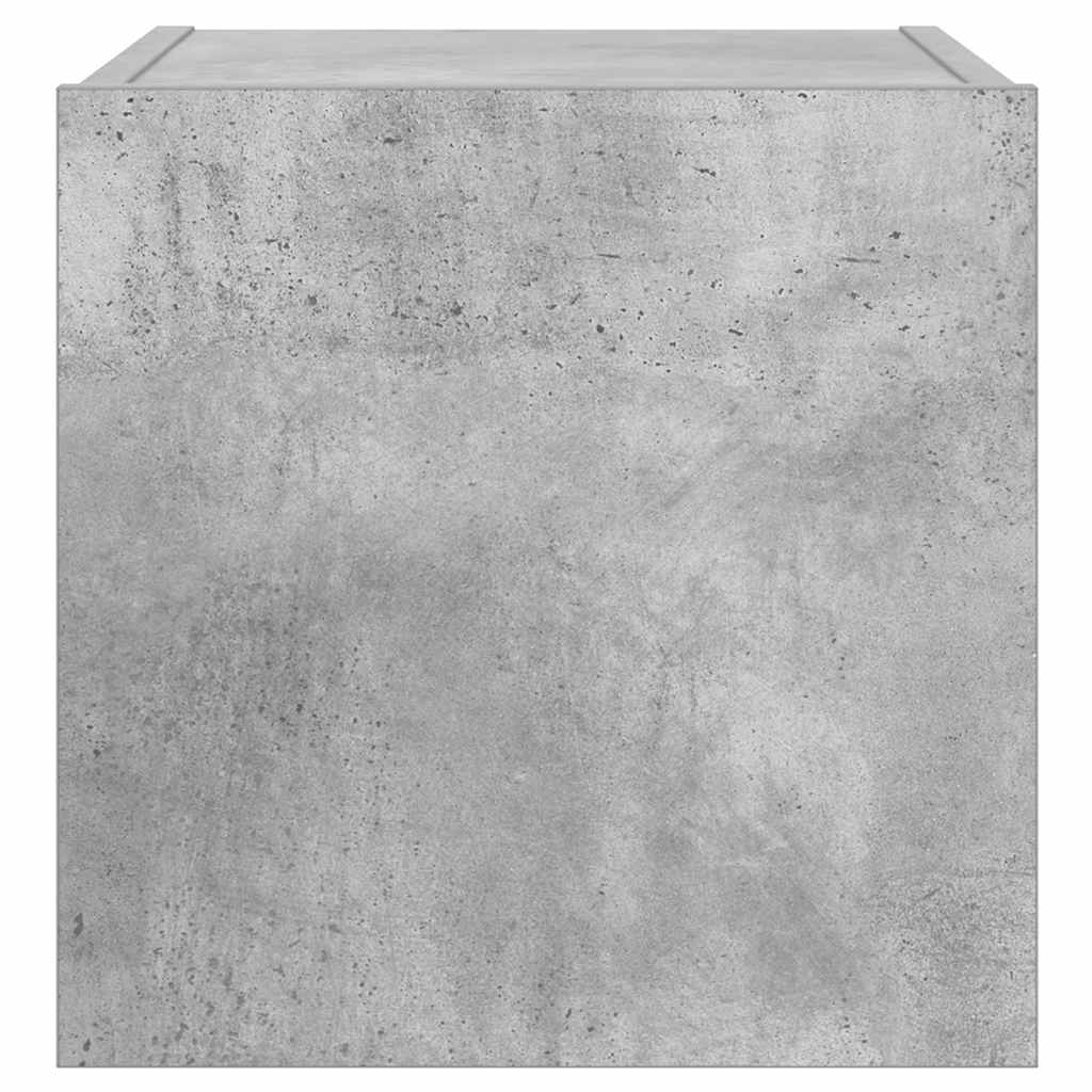 TV-Wandschrank mit LED-Leuchten Betongrau 30,5x35x30 cm