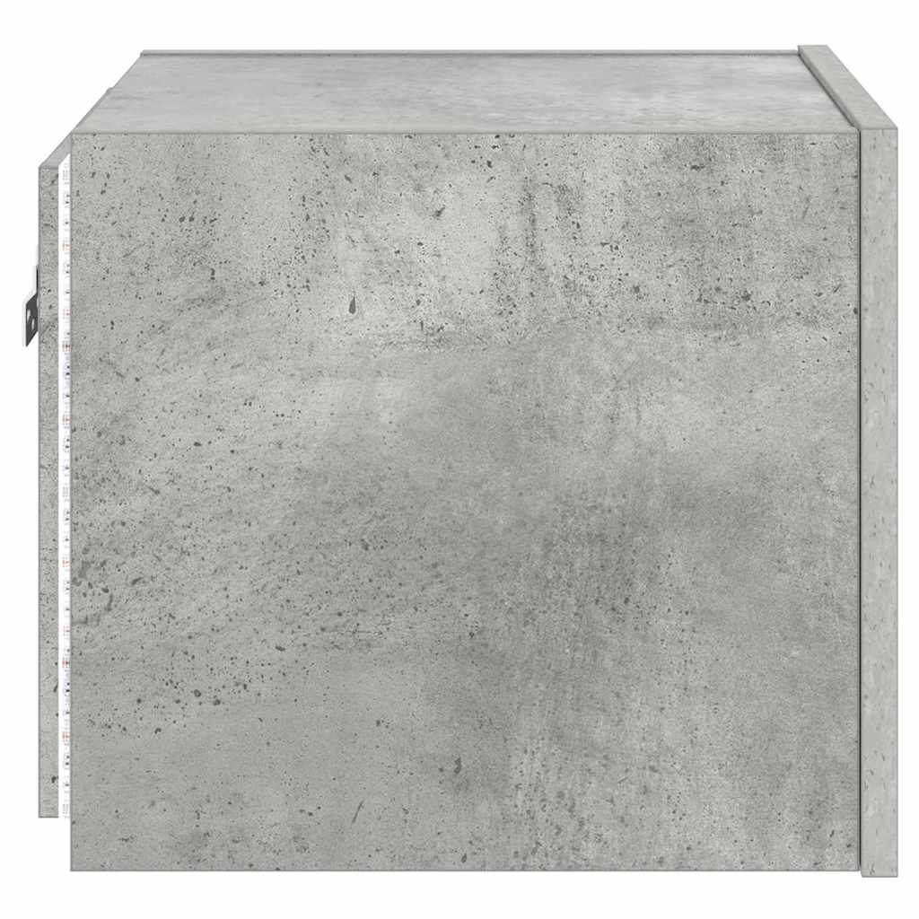 TV-Wandschrank mit LED-Leuchten Betongrau 30,5x35x30 cm
