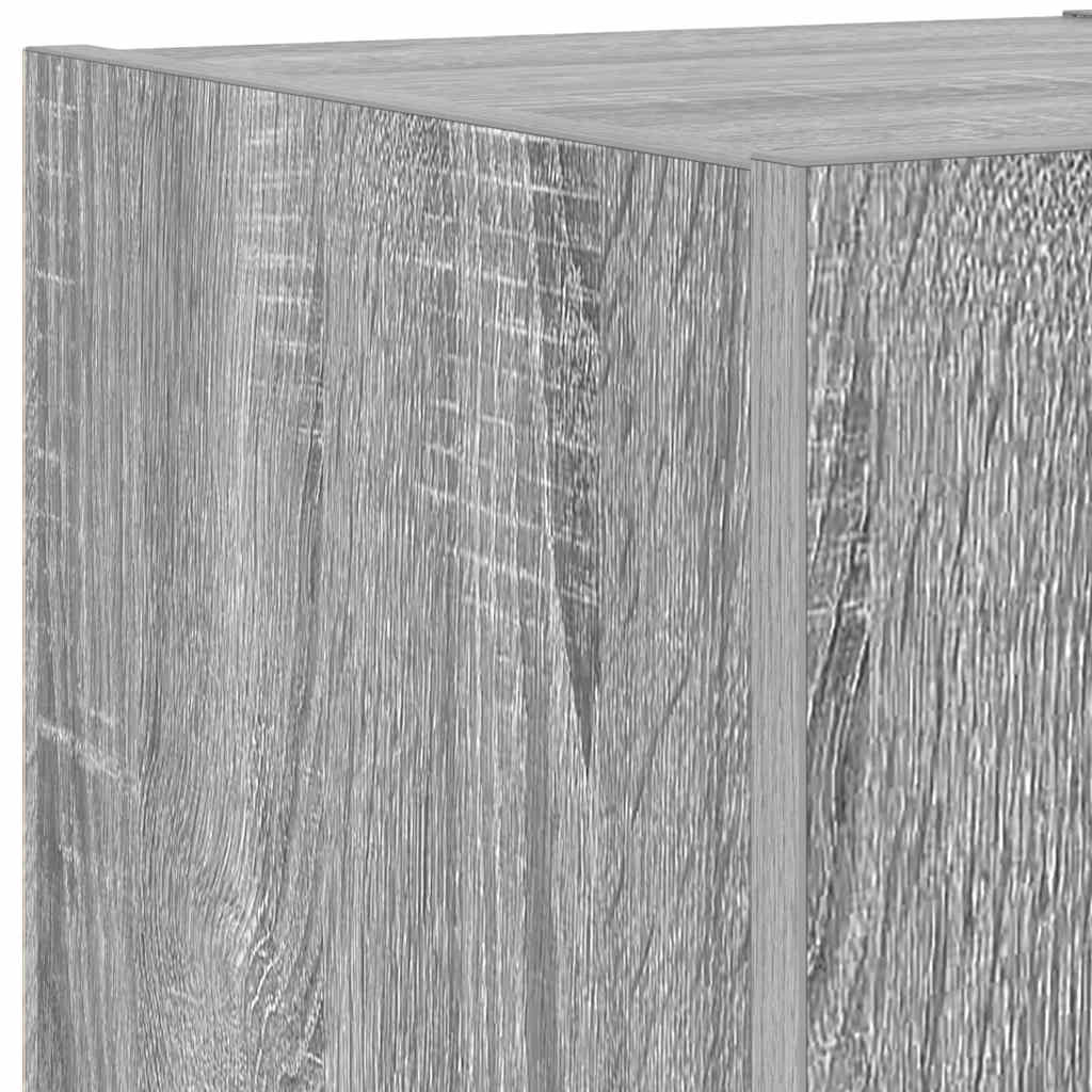 TV-Wandschrank mit LED-Leuchten Grau Sonoma 30,5x35x30 cm