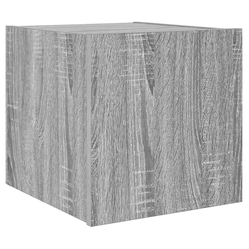 TV-Wandschränke mit LED-Leuchten 2Stk. Grau Sonoma 30,5x35x30cm