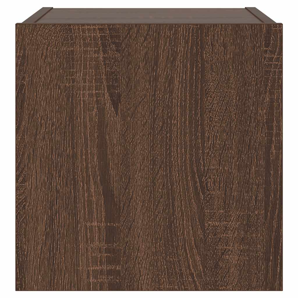 TV-Wandschränke mit LED-Leuchten 2 Stk. Braun Eichen-Optik