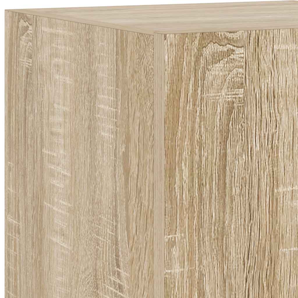 TV-Wandschrank mit LED-Leuchten Sonoma-Eiche 30,5x35x70 cm