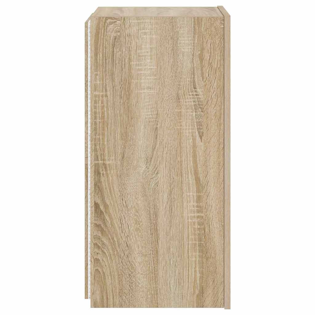 TV-Wandschrank mit LED-Leuchten Sonoma-Eiche 30,5x35x70 cm
