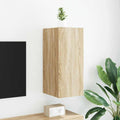 TV-Wandschrank mit LED-Leuchten Sonoma-Eiche 30,5x35x70 cm