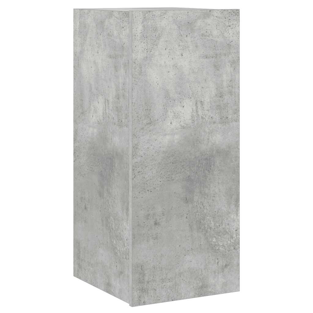 TV-Wandschrank mit LED-Leuchten Betongrau 30,5x35x70 cm