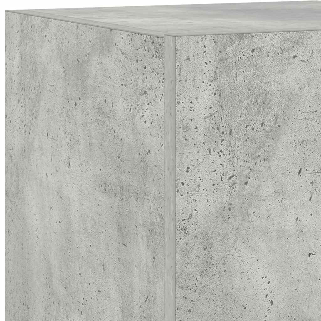 TV-Wandschrank mit LED-Leuchten Betongrau 30,5x35x70 cm